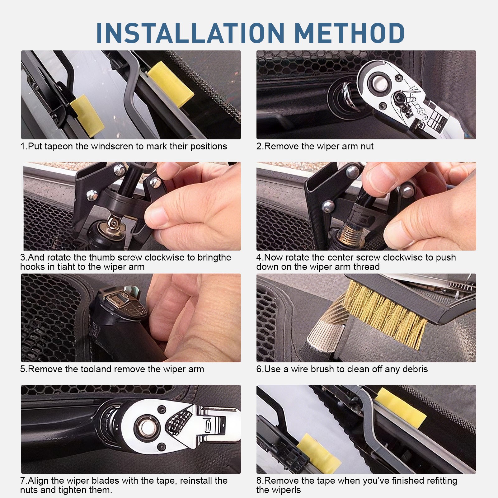 Car Windshield Wiper Arm Puller 6-30mm Battery Terminal Removal Remover Tool Kit