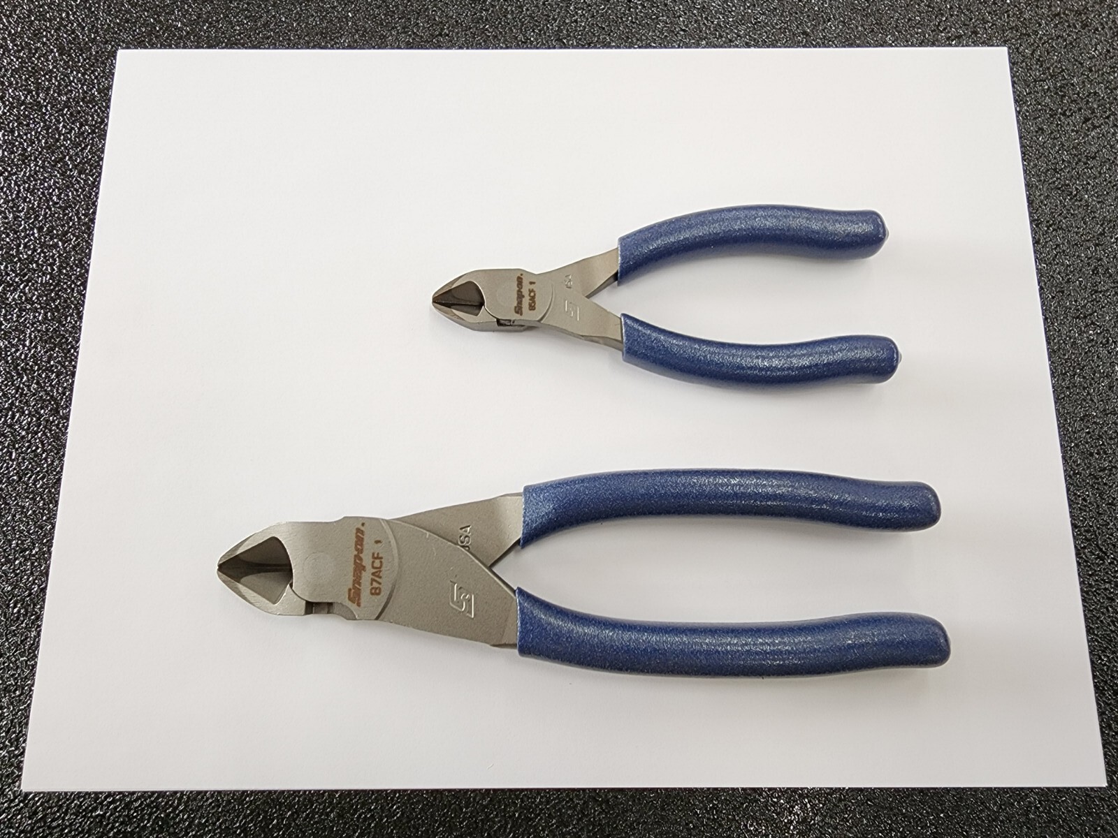 Snap-on Tools USA NEW 2pc POWER BLUE 7″ & 5″ Vector Edge Diagonal Cutters Set