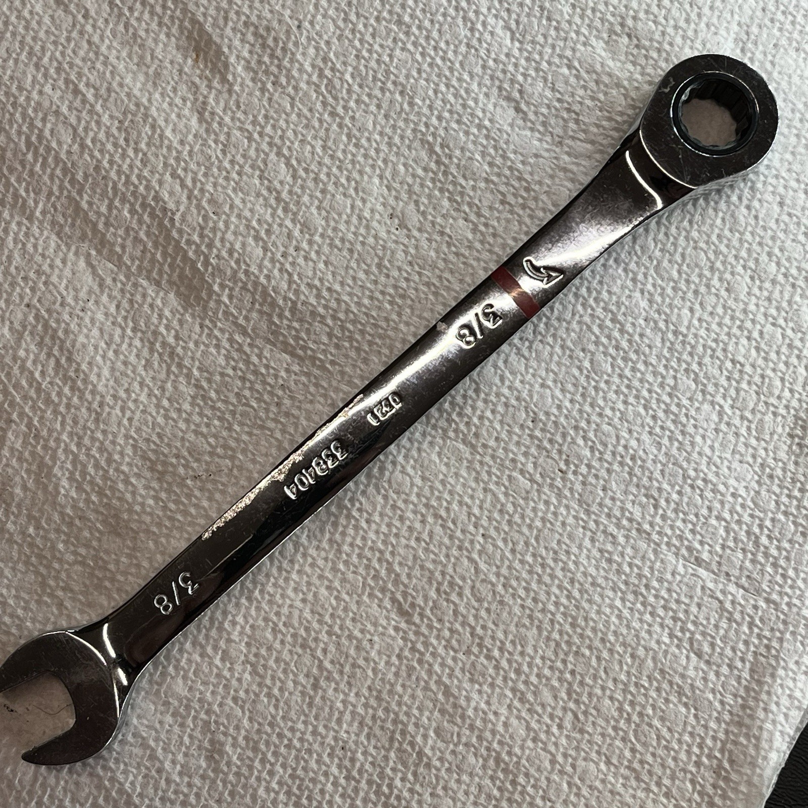 KOBALT #338404 Ratcheting comb wrench 3/8″ 12 point