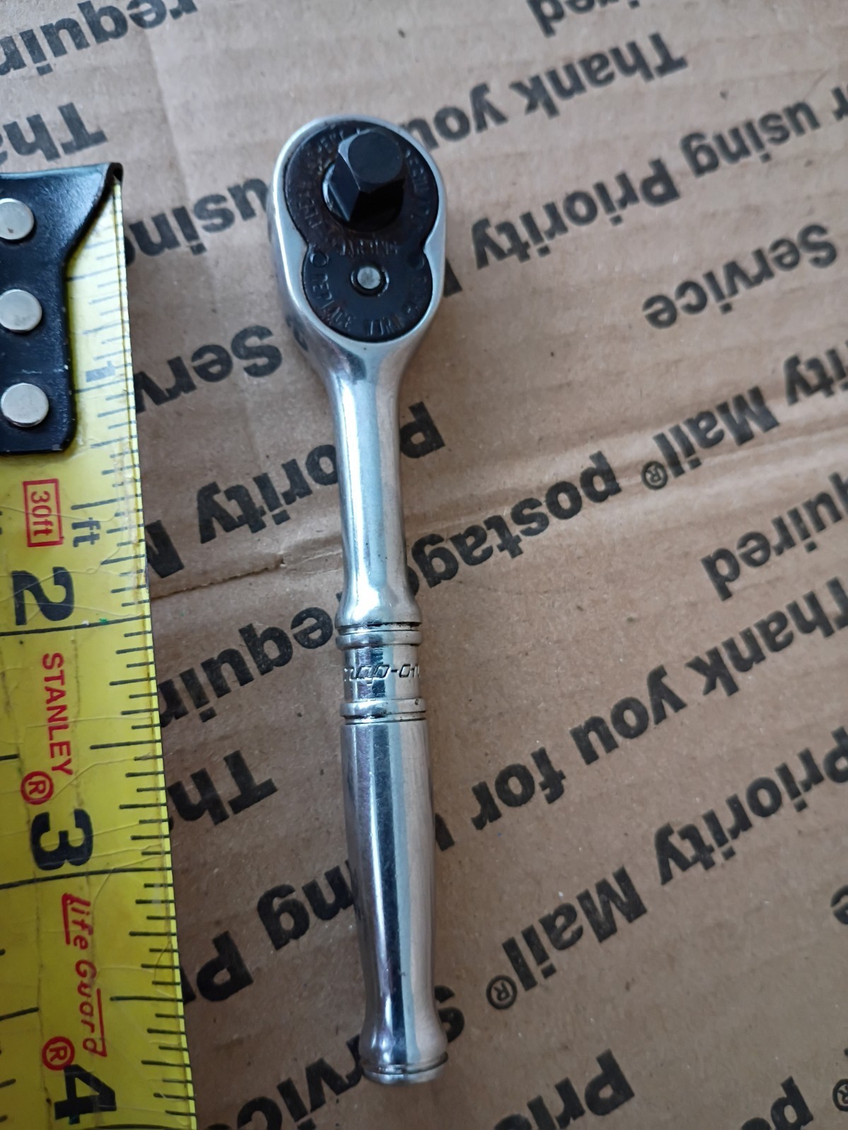 Snap On 1/4″ Drive 4-3/8″ Long Chrome Ratchet USA TM70C