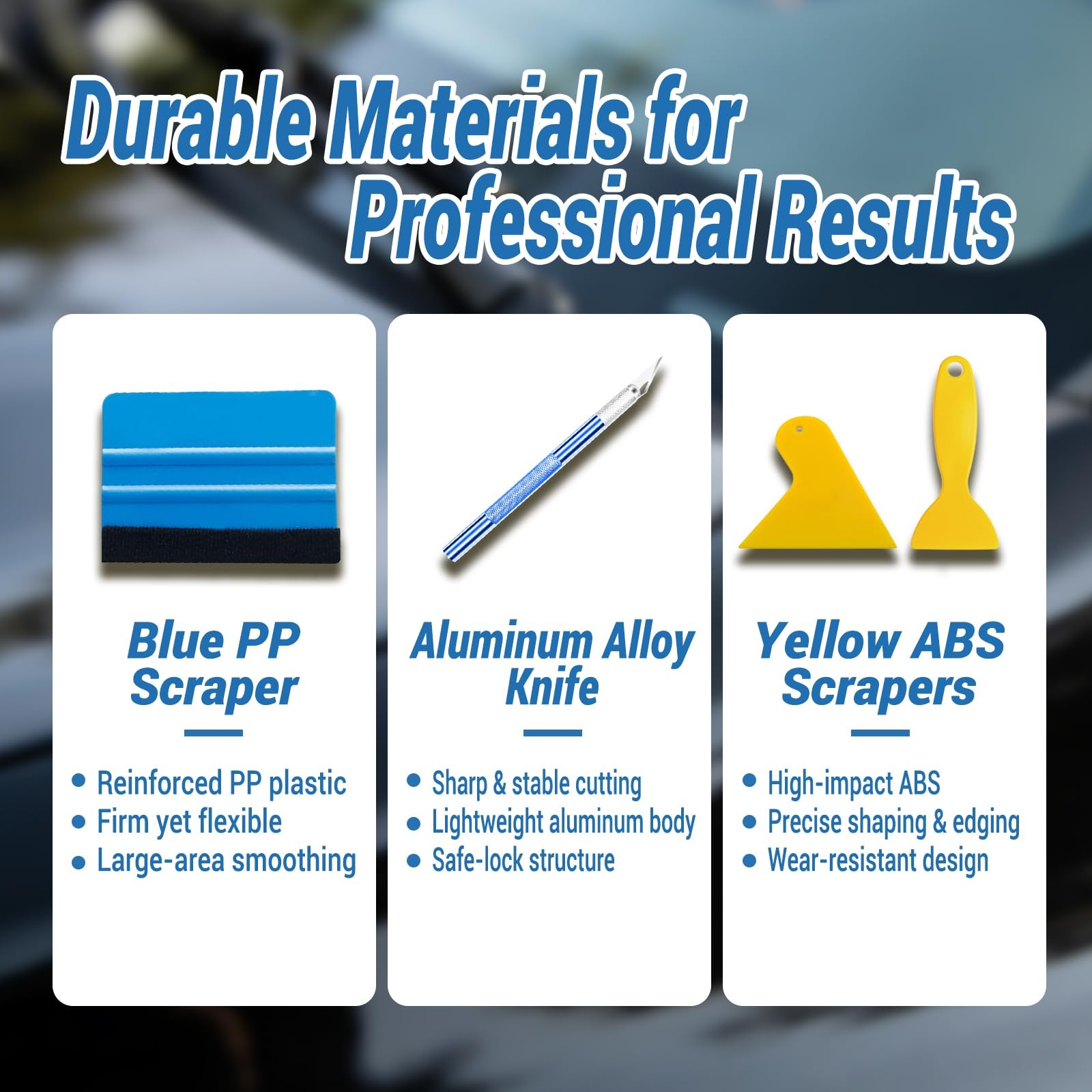 11PCS Auto Body Tool Set Flexible Filler Spreader, Putty Knife, Tint Kit &