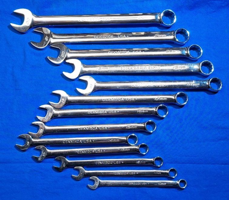 Snap-On OEXM713A 13 piece Metric combination wrench set 22mm-10mm
