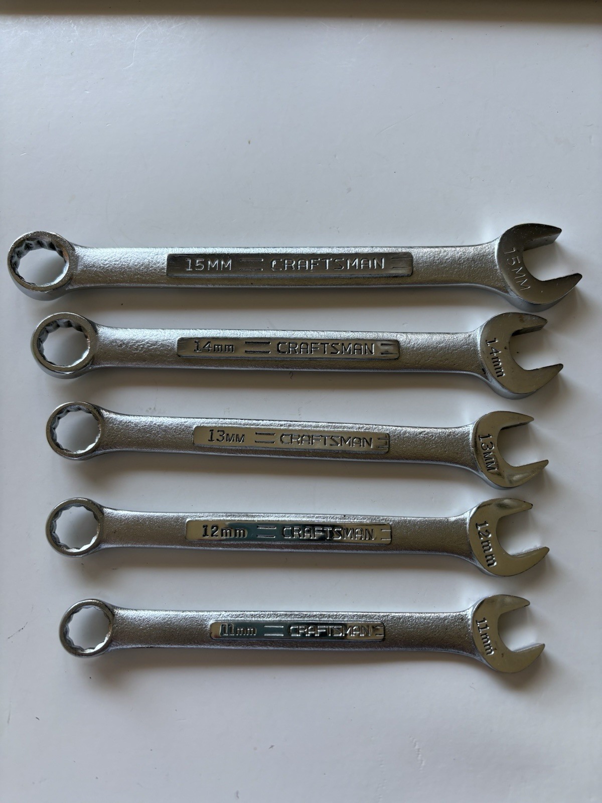 Craftsman Metric Combination Wrenches USA 12pt, 11mm 12mm 13mm 14mm 15mm vv