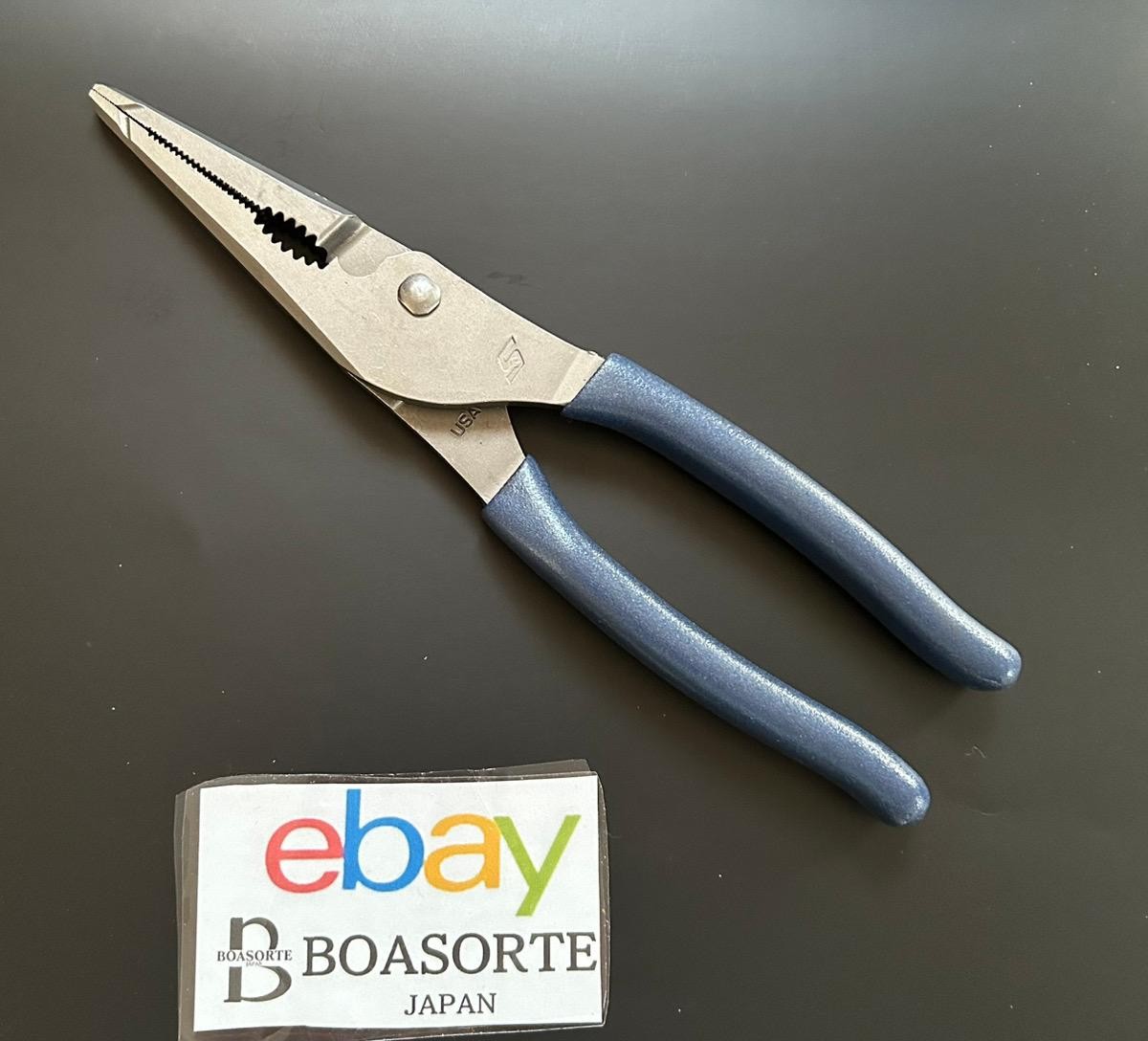 SNAP ON TOOLS NEW 9″ Talon Grip Long Nose Slip Joint Pliers LN47ACF NAVY