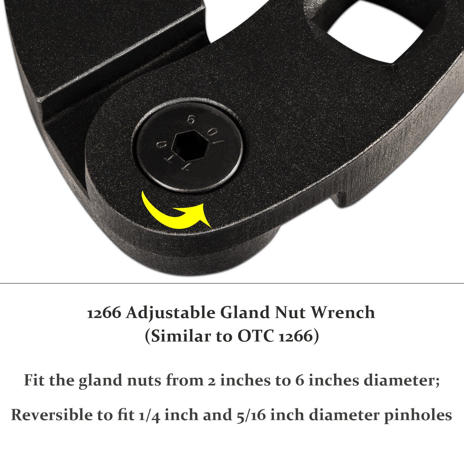 1266 Adjustable Gland Nut Spanner Wrench Tool For Hydraulic Cylinder 3/4» drive