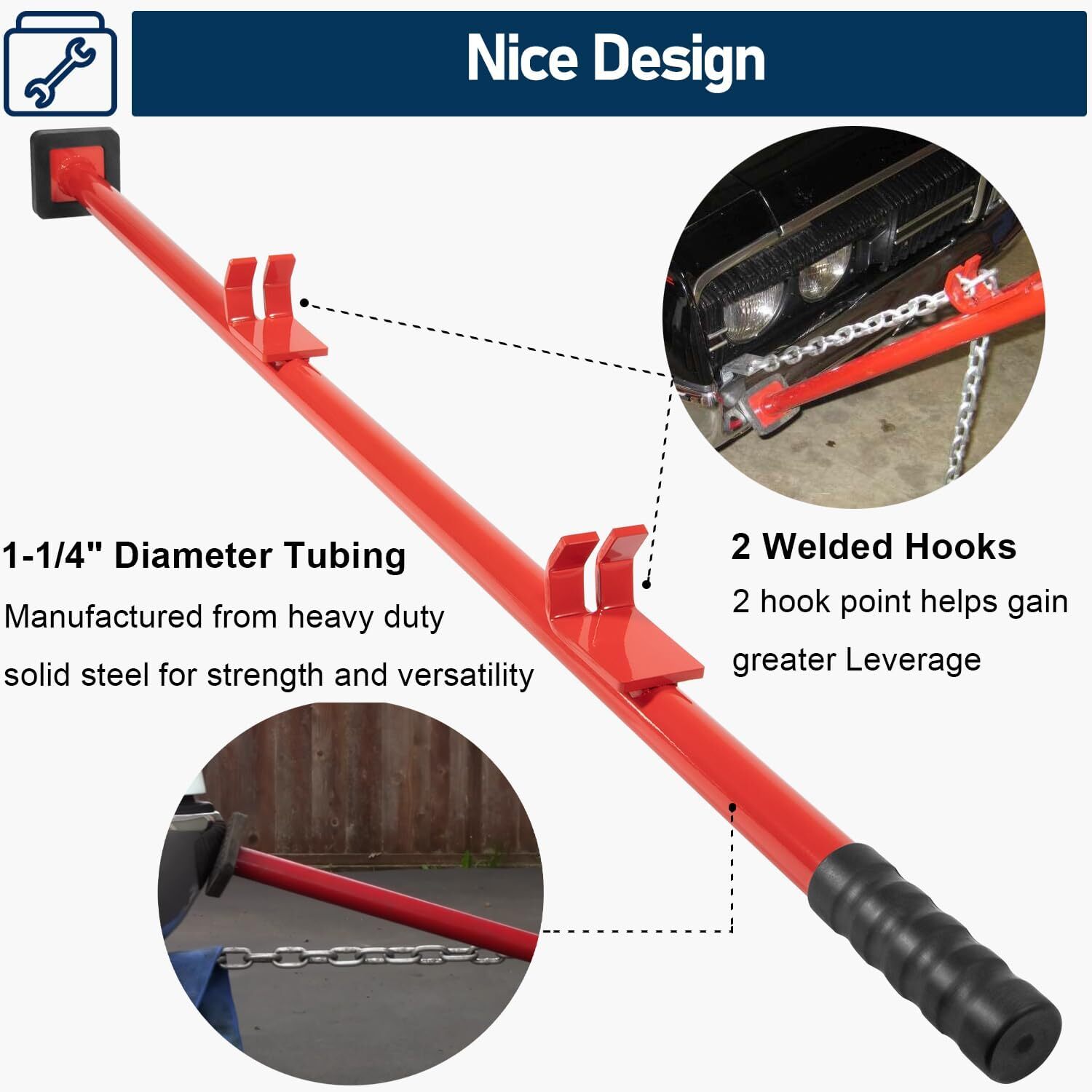 77175 PULLING STICK TOOL FOR CAR REPAIR 52″ AUTO BODY PULLER ALIGNMENT BAR