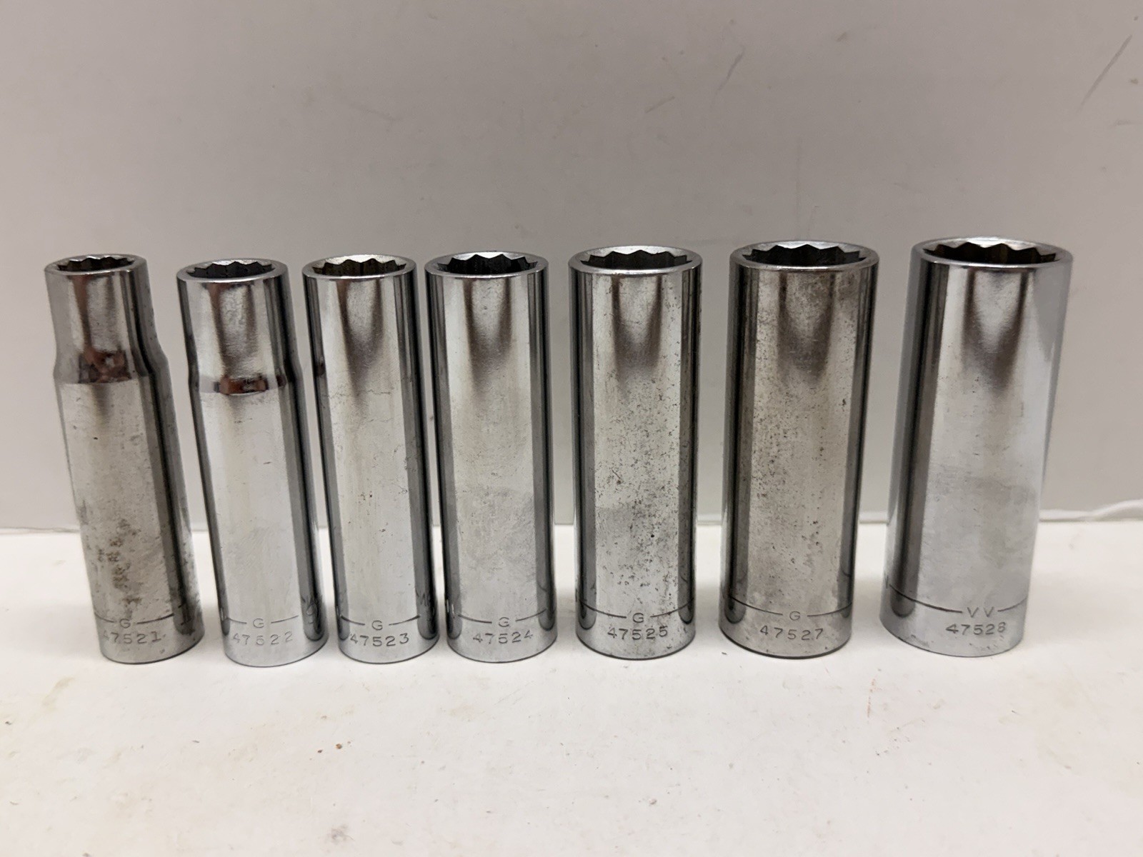 Craftsman USA 7 Piece EXTRA DEEP 12 Point Socket Set SAE 1/2″ – 7/8″ 1/2″ Drive