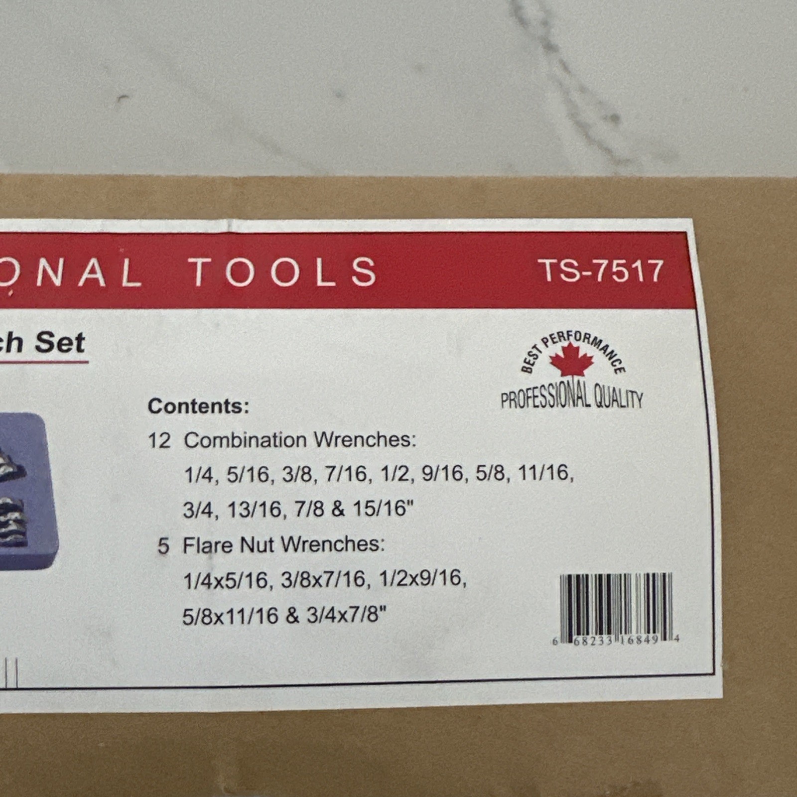 Genius Tools 17 Piece SAE Combination Wrench Set Chrome – TS-7517 New