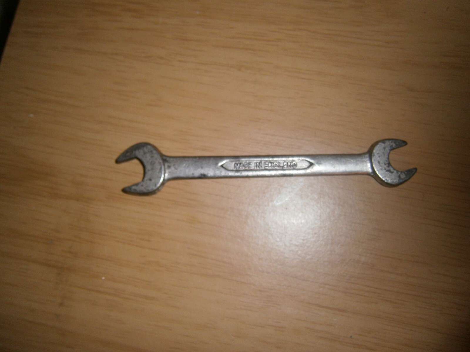 Vintage silver tone open spanner. 1/2 AF 7/16 AF (E6a)