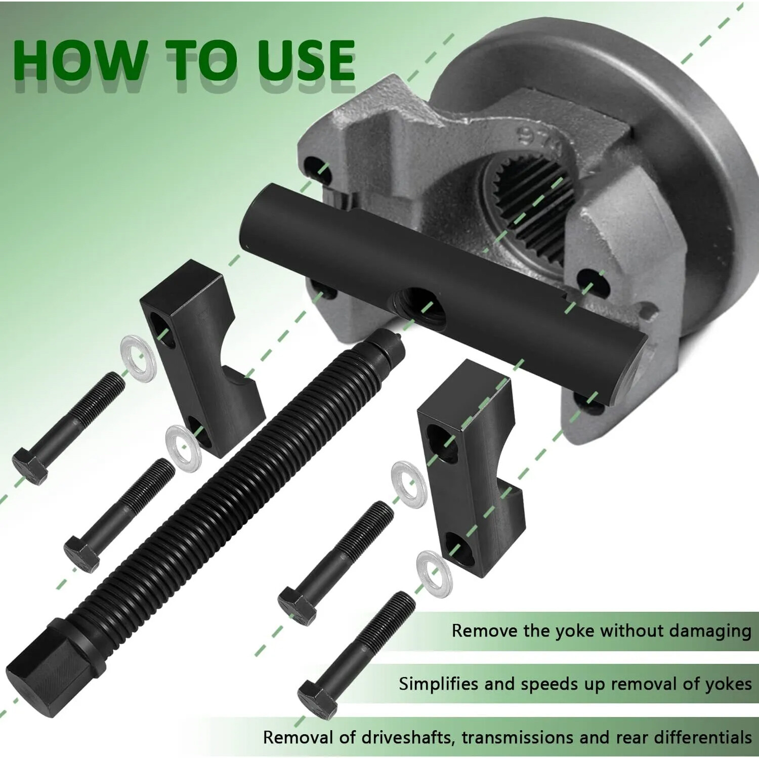For Commercial Trucks /Semi Truck Heavy Duty Yoke Puller Removal Tool Kit 10803