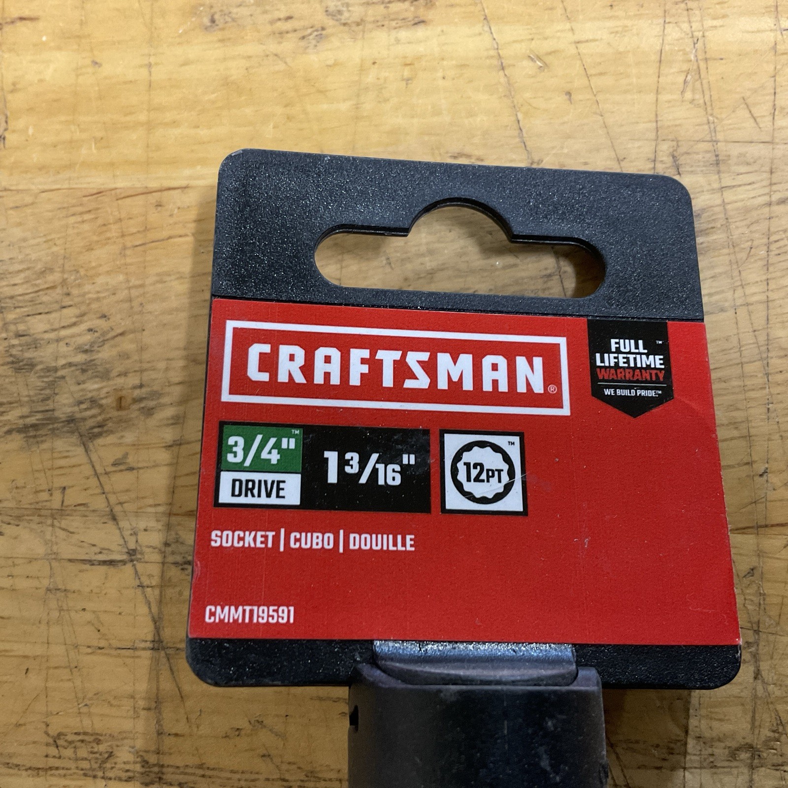 Vintage Craftsman 1-3/16″ Shallow Socket 3/4″ Drive 12 Point Made in USA