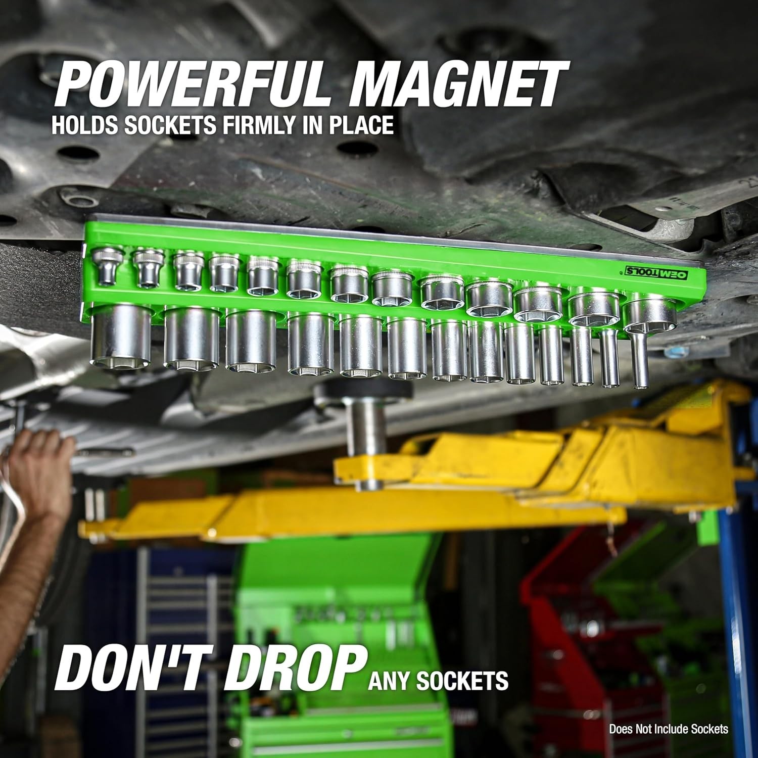 6 Pack Set Metric and SAE Magnetic Socket Tray Set, Green and Blue Socket Org…