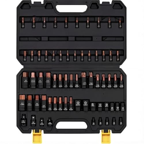 66-Piece Torx & Hex Bit Socket Set – CR-V & S2 Steel, T8-T70, E4-E24, High Torqu