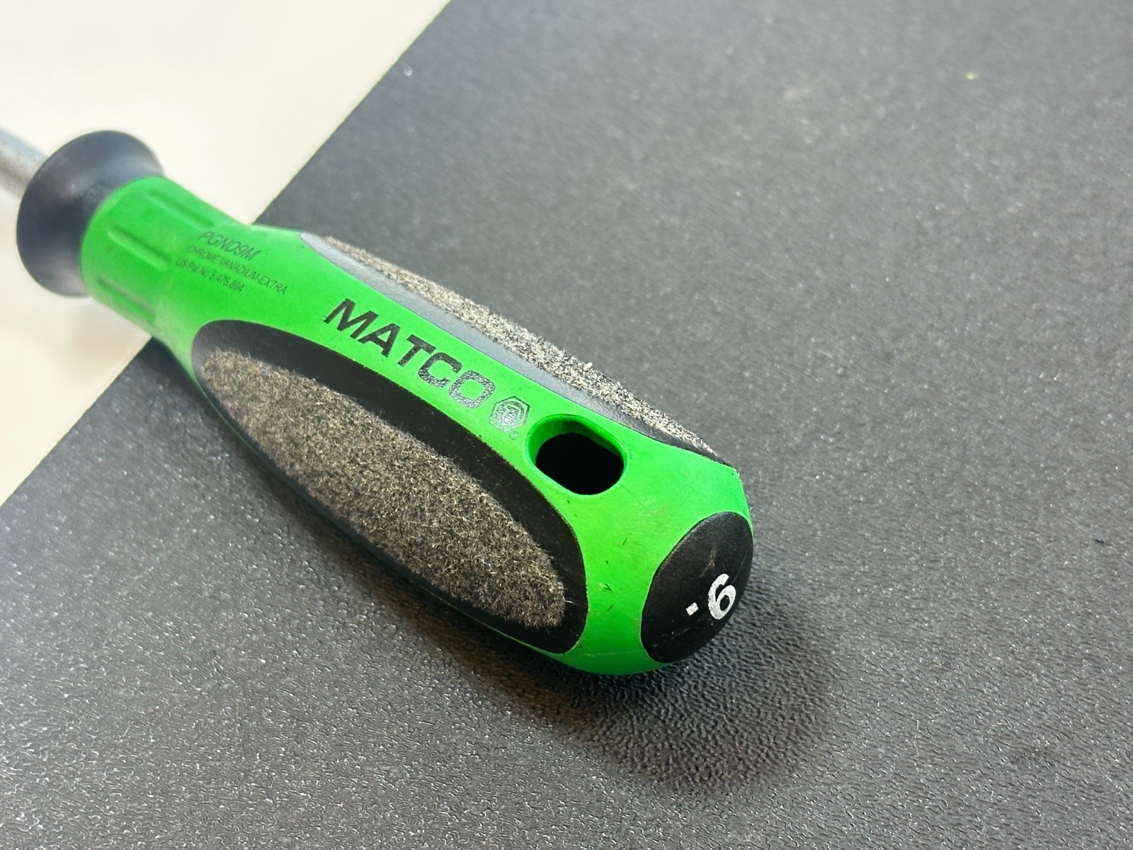 Matco Tools (Witte Germany) PGND9M Metric 9mm Nut Driver, Green Soft Grip, 10″ L