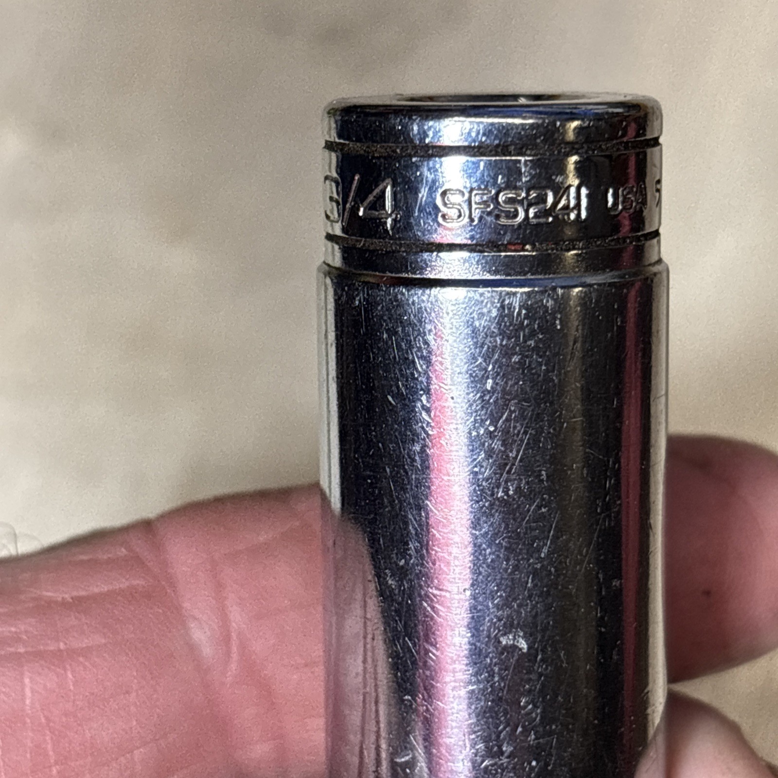 Snap-on SFS241 3/8” Drive Six Point 3/4” Deep Socket