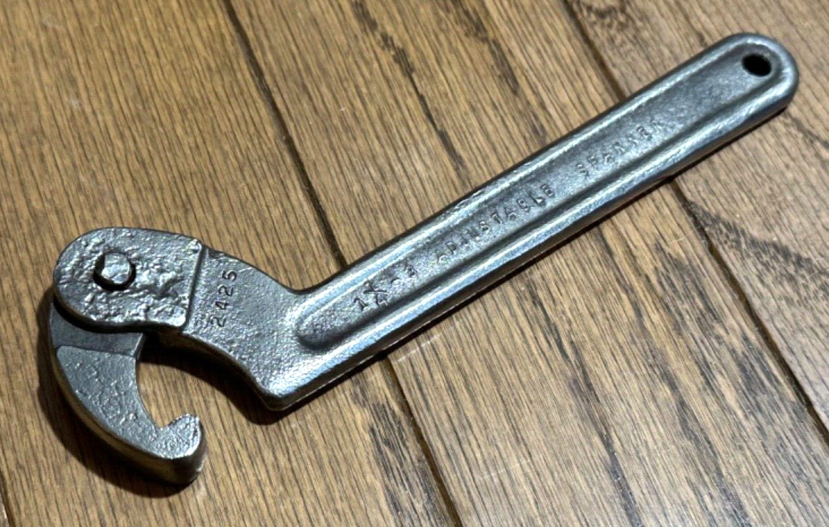 🇺🇸 Snap On Tools SPANNER Pin Hook Wrench Adjustable Jaw 1.25″ – 3″ Medium USA