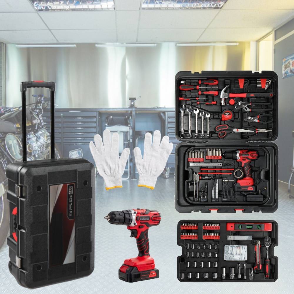 599 Pieces Tool Set Mechanics Tool Kit Wrenches Socket Screwdrivers w/ Gloves