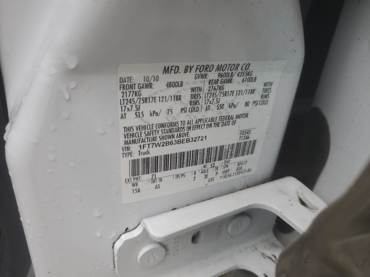 F250SD 2011 Tools 730613