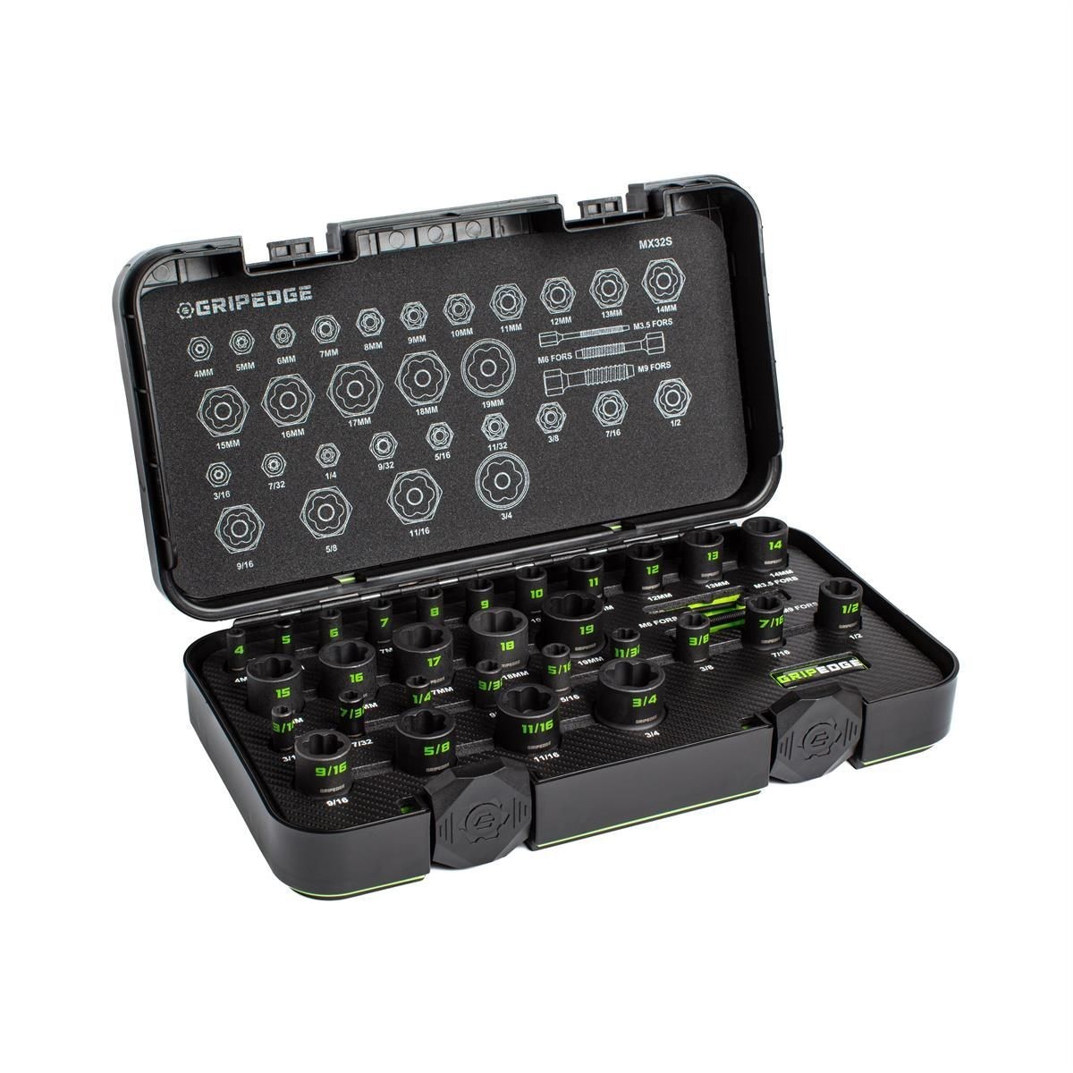Grip Edge Tools MX32S 32 Piece Master Socket Extractor Set
