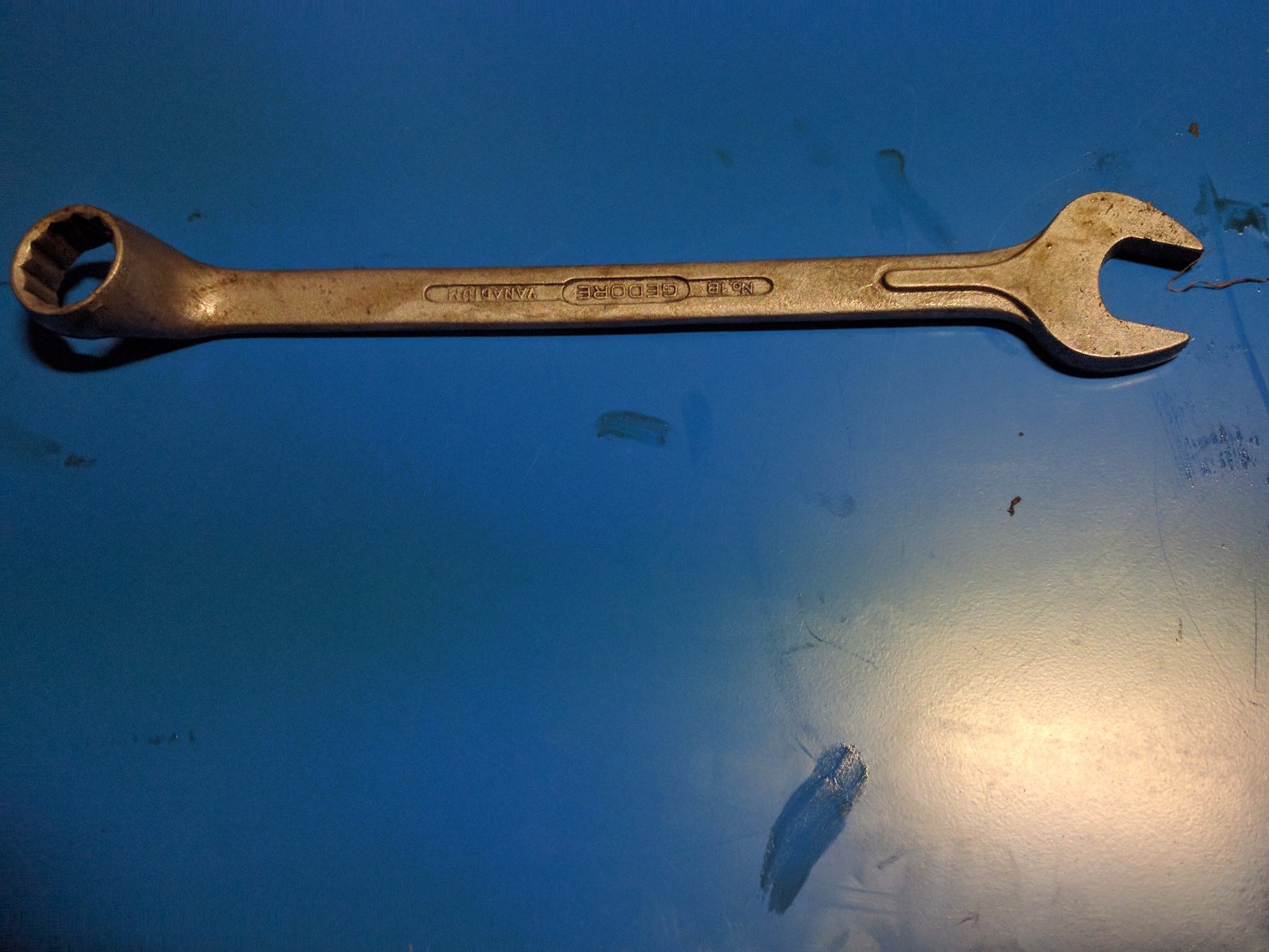 1/2 W (WHIT) vintage Gedore Vanadium no.1B Combination Ring Spanner Wrench