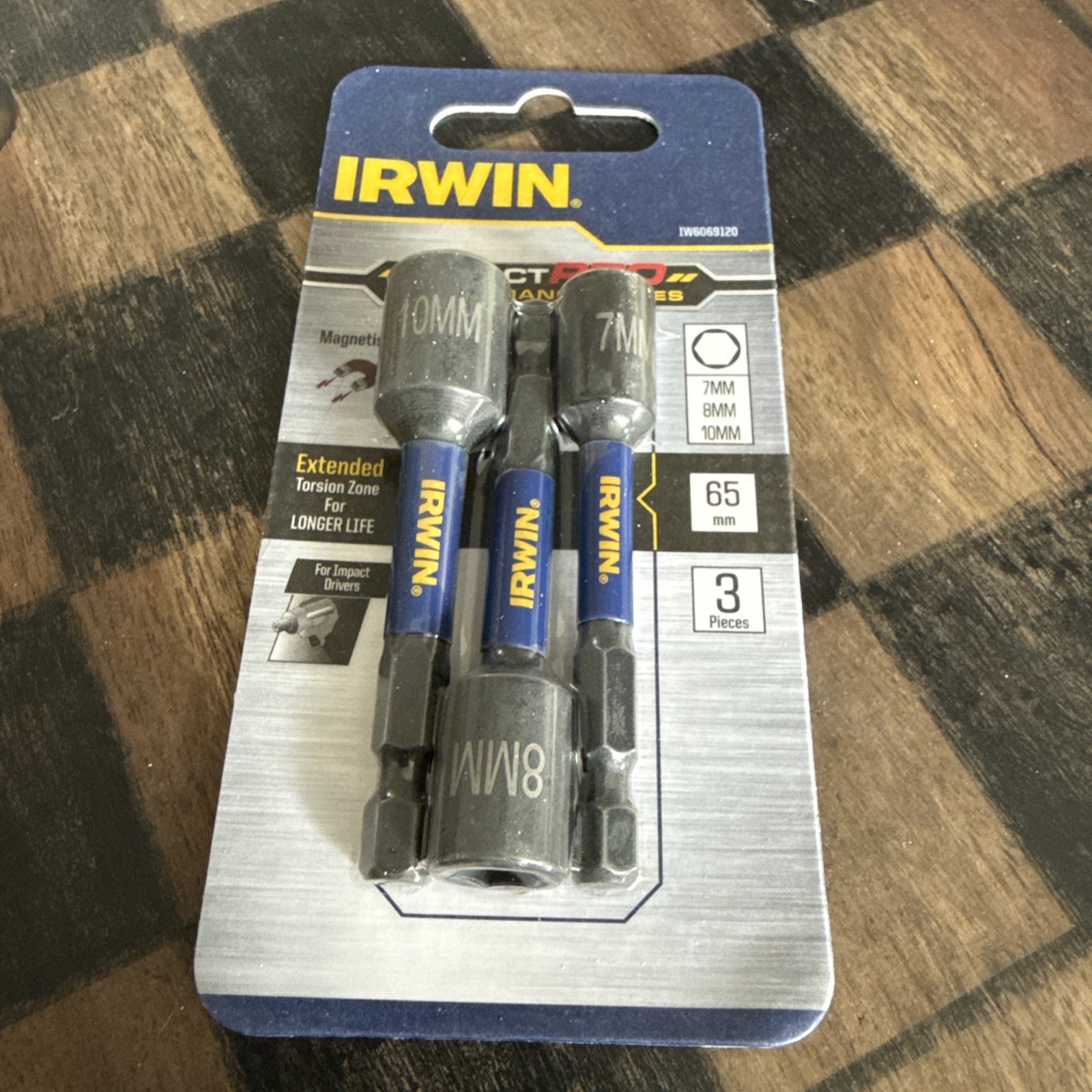 IRWIN IW6069120 – Impact Pro nutsetter set 3 pcs – 7mm , 8mm , 10mm