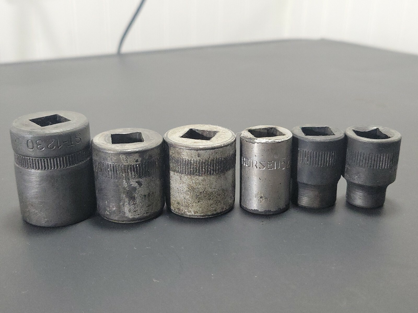 Lot of 6 Sockets 15/16″ 7/16″ 13/16″ 9/16″ 7/8″ 5/8″ SAE 1/2″ Drive 12 Point