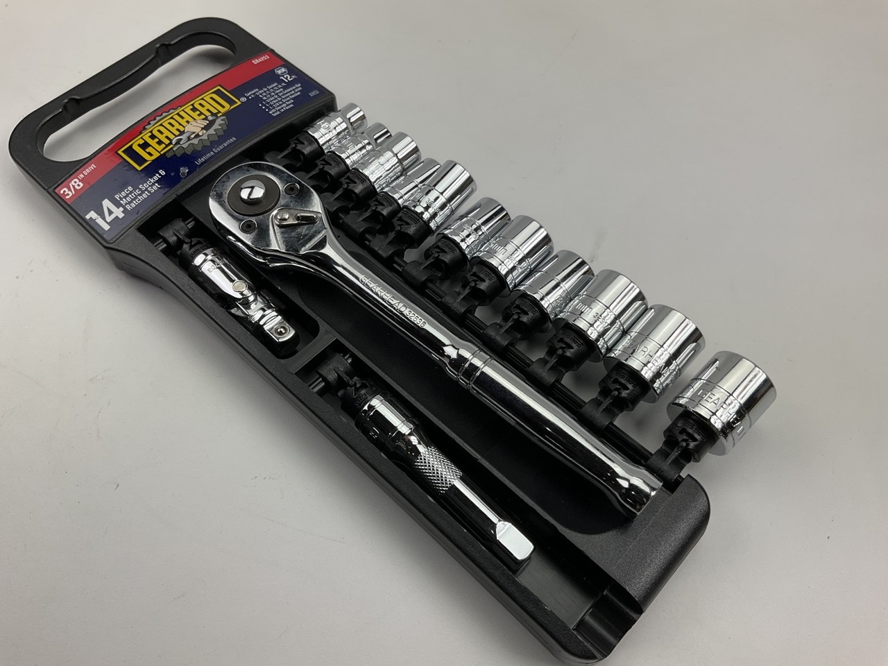 Gearhead GH4253 3/8″ Drive Metric Socket &Ratchet Handle Set, 14-Piece