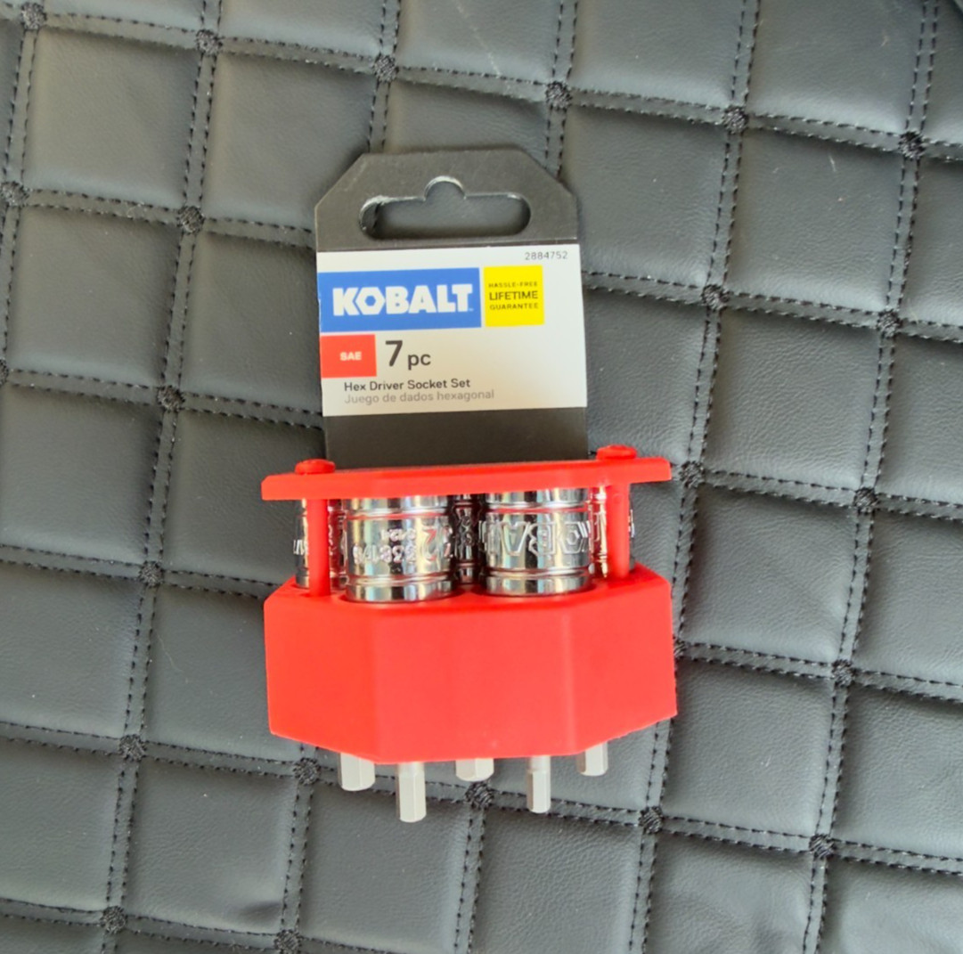 Kobalt 7 pc SAE 3/8-in Drive Hex Bit Driver Socket Set Polished Chrome BRAND NEW