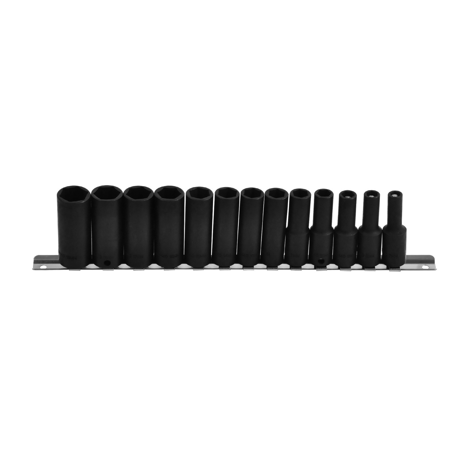 3/8″Drive Magnetic Impact Socket Set Deep 6-Point Metric 7mm to 19mm CR-MO 13PCS
