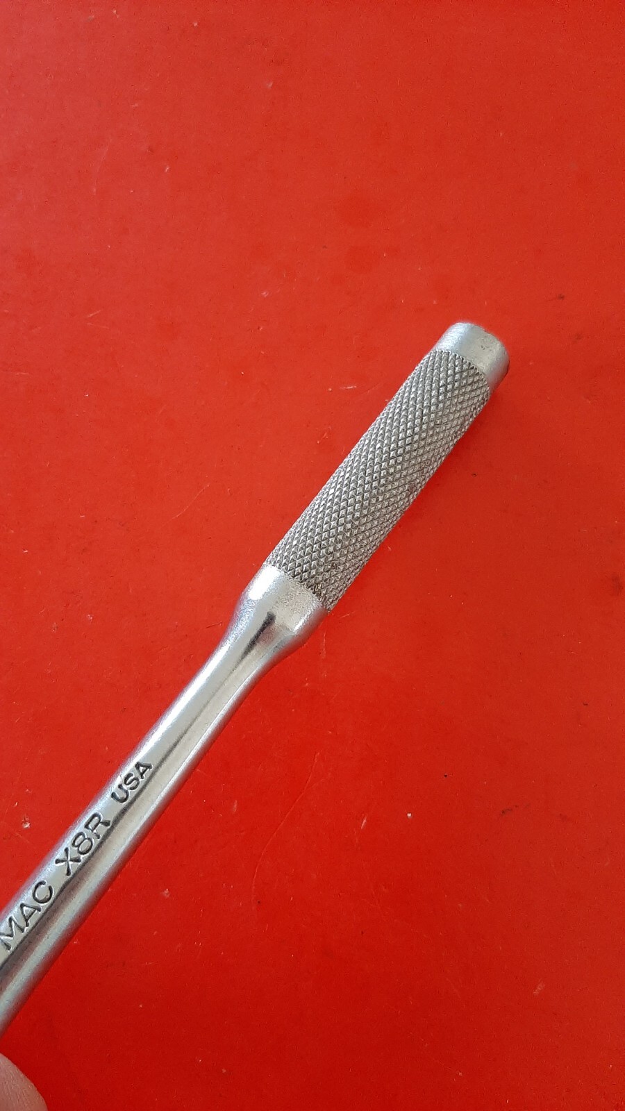 Vintage MAC TOOLS USA X8R Reversible Ratchet Wrench 3/8″ Drive Knurled Grip