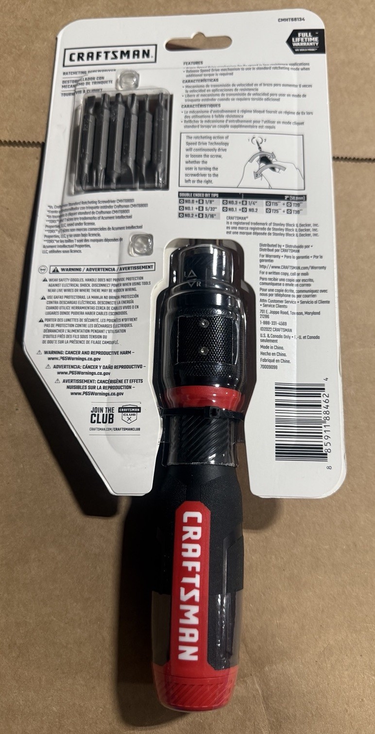 Craftsman 15pc Ratcheting Screwdriver w/ Speed Drive Set 6x Faster CMHT68134 NEW