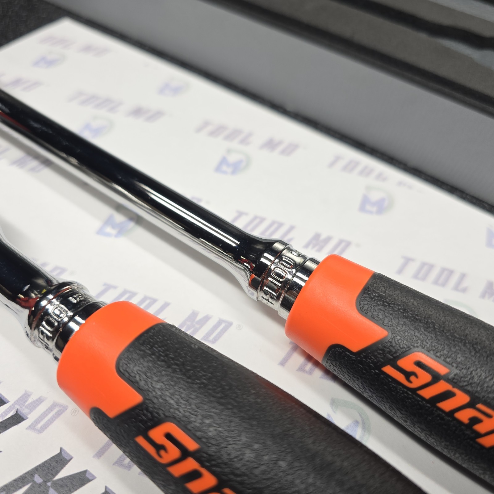 Snap-on Tools USA ELECTRIC ORANGE 2pc 3/8″ Drive 100 Tooth Cynergy Ratchet Set
