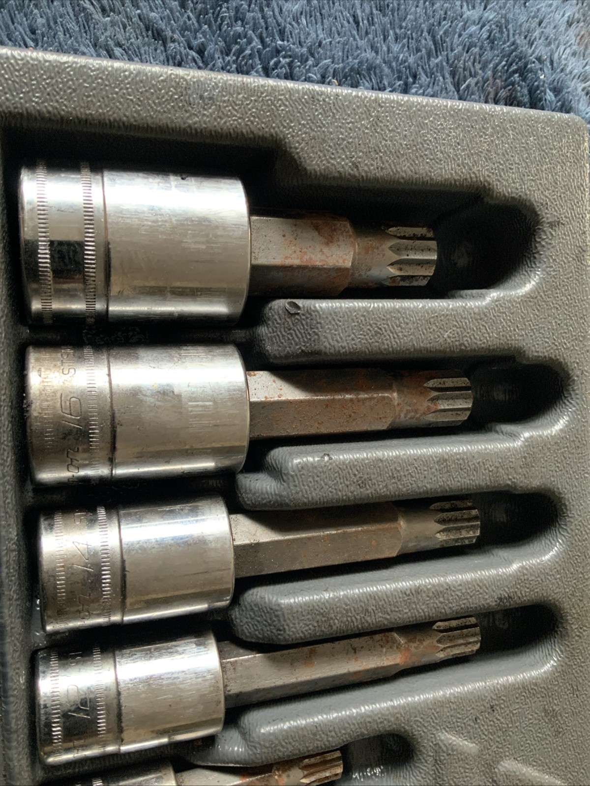 Snap On Triple Square Socket Set…metric,,,,surface Rust…..