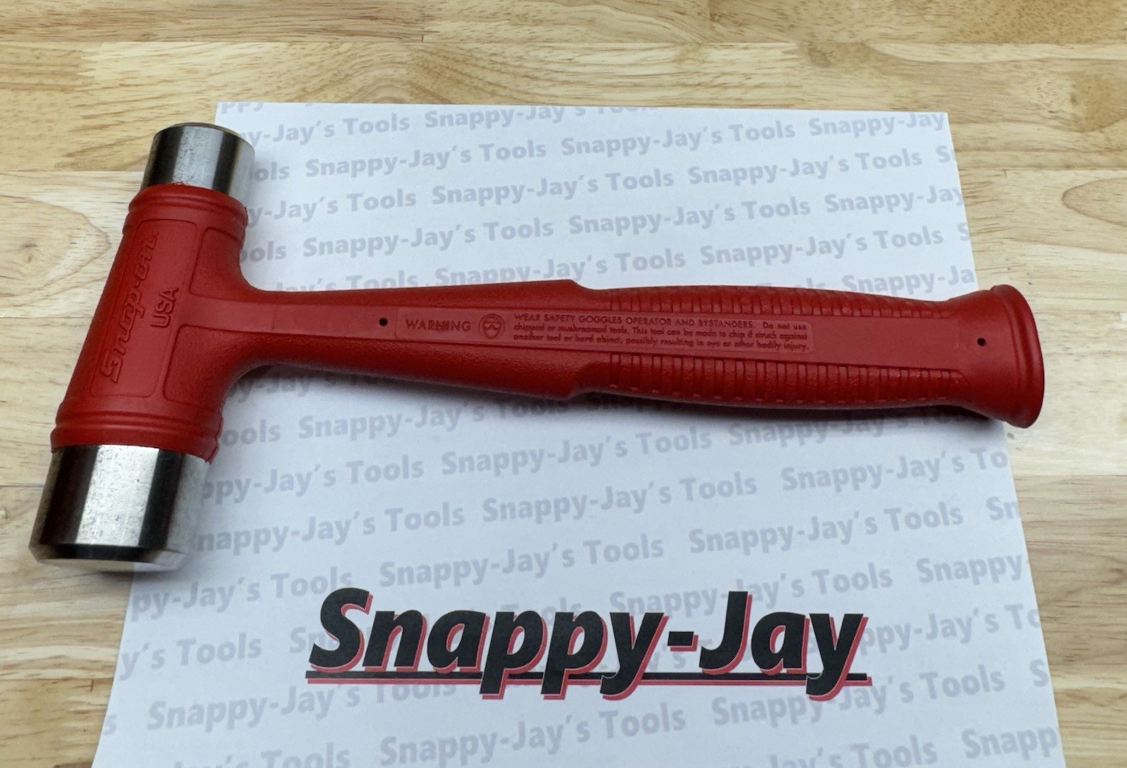Snap-on Tools USA NEW RED 32oz / 907g Dual-Face Drilling Dead Blow Hammer HSSD32