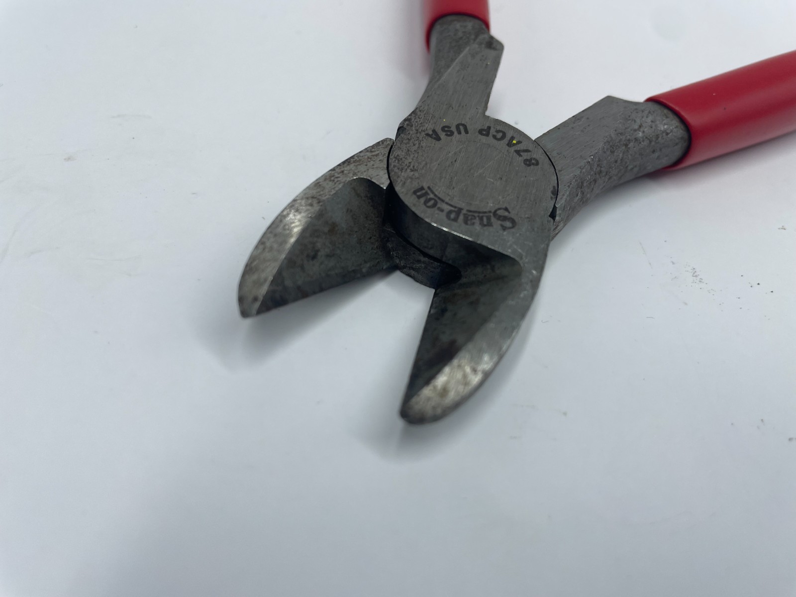 Snap On 87ACP RED 7-1/2″ LONG soft cushion grip diagonal cutting Pliers