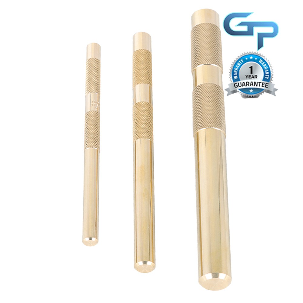 61360 3 Piece Brass Drift Punch Set Tools 3/8″ 1/2″ 3/4″