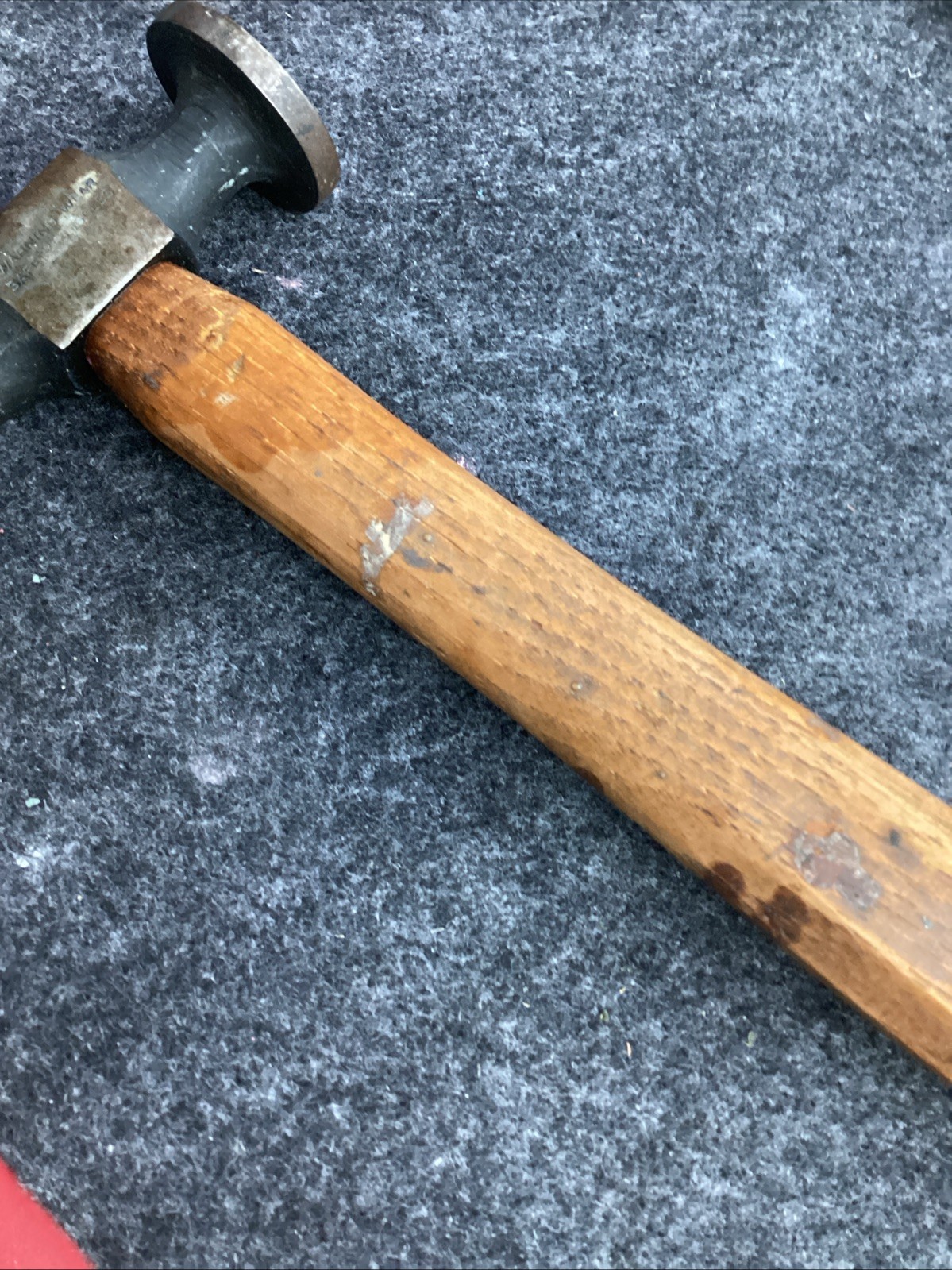 Vintage Snap On Tools BF6118 Auto Body Wood Handle Short Pick Hammer