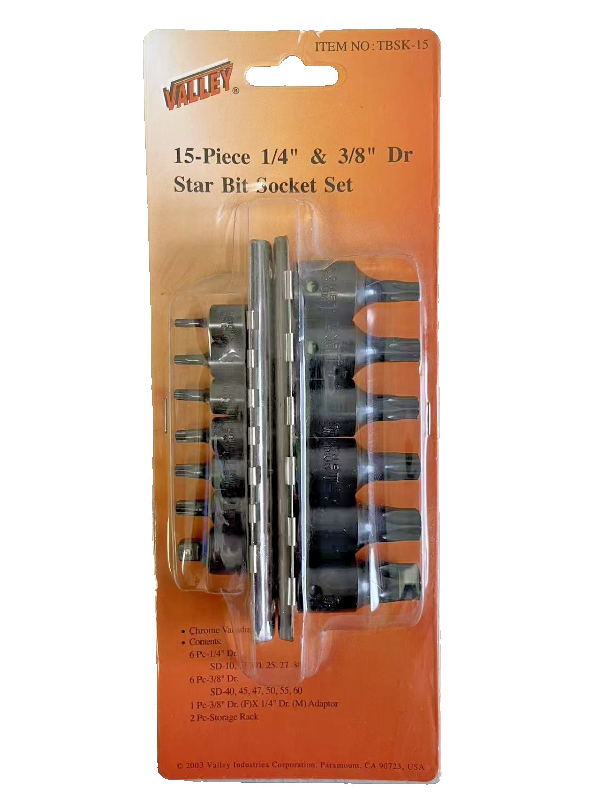 CLEARHOUSE!! 15pc. 1/4» and 3/8» Dr Star Bit Socket Set