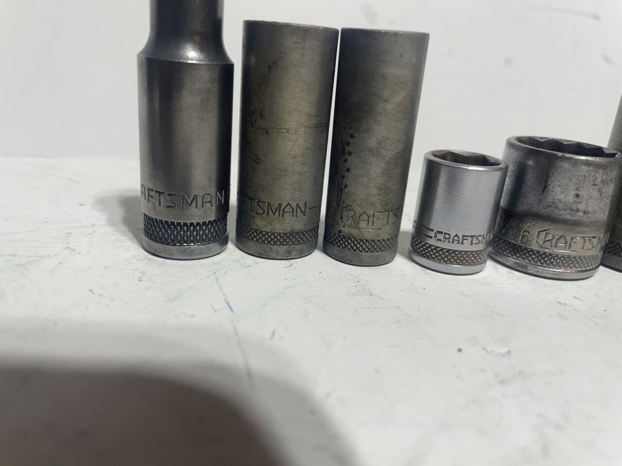 Vintage CRAFTSMAN 1/4″ 1/2″ 3/8″ Drive Sockets – 6 Pt 12 Pt – BE and Circle H