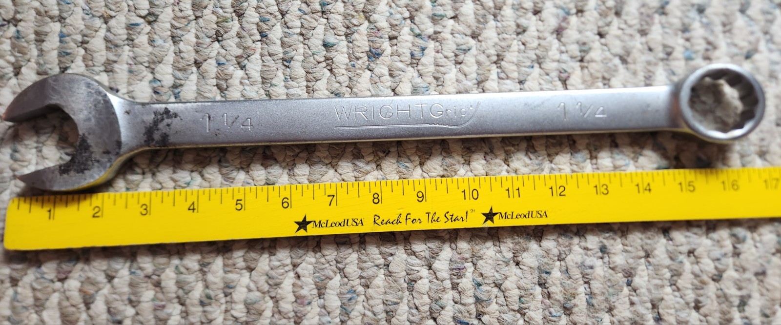Wright Tool 1-1/4″ Combination Wrench 1140 USA 12 Point Satin Finish Made In USA