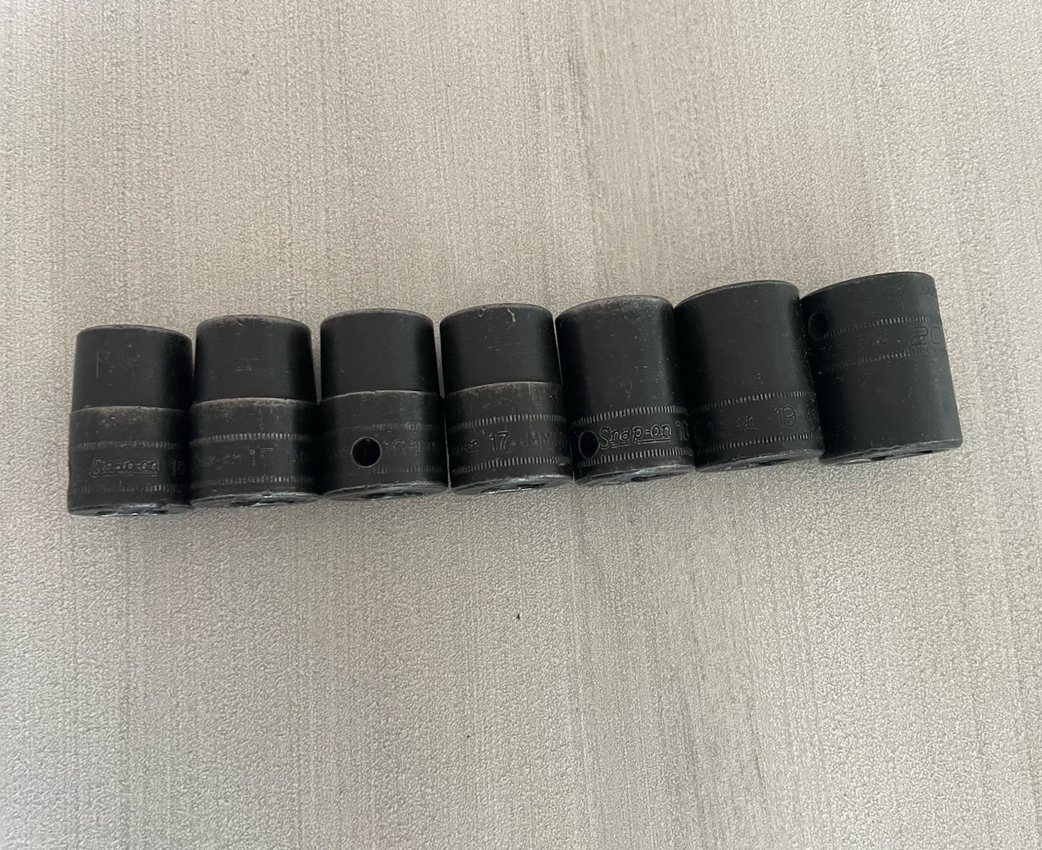 Lot Of 7 Snap On Impact Sockets IMM140 IMM150 IMM160 IMM170 IMM180 IMM190 IMM200