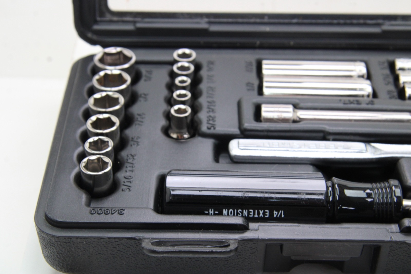 Craftsman 34800 1/4″ Drive 19 Piece SAE Chrome Socket Wrench Set Tool USA