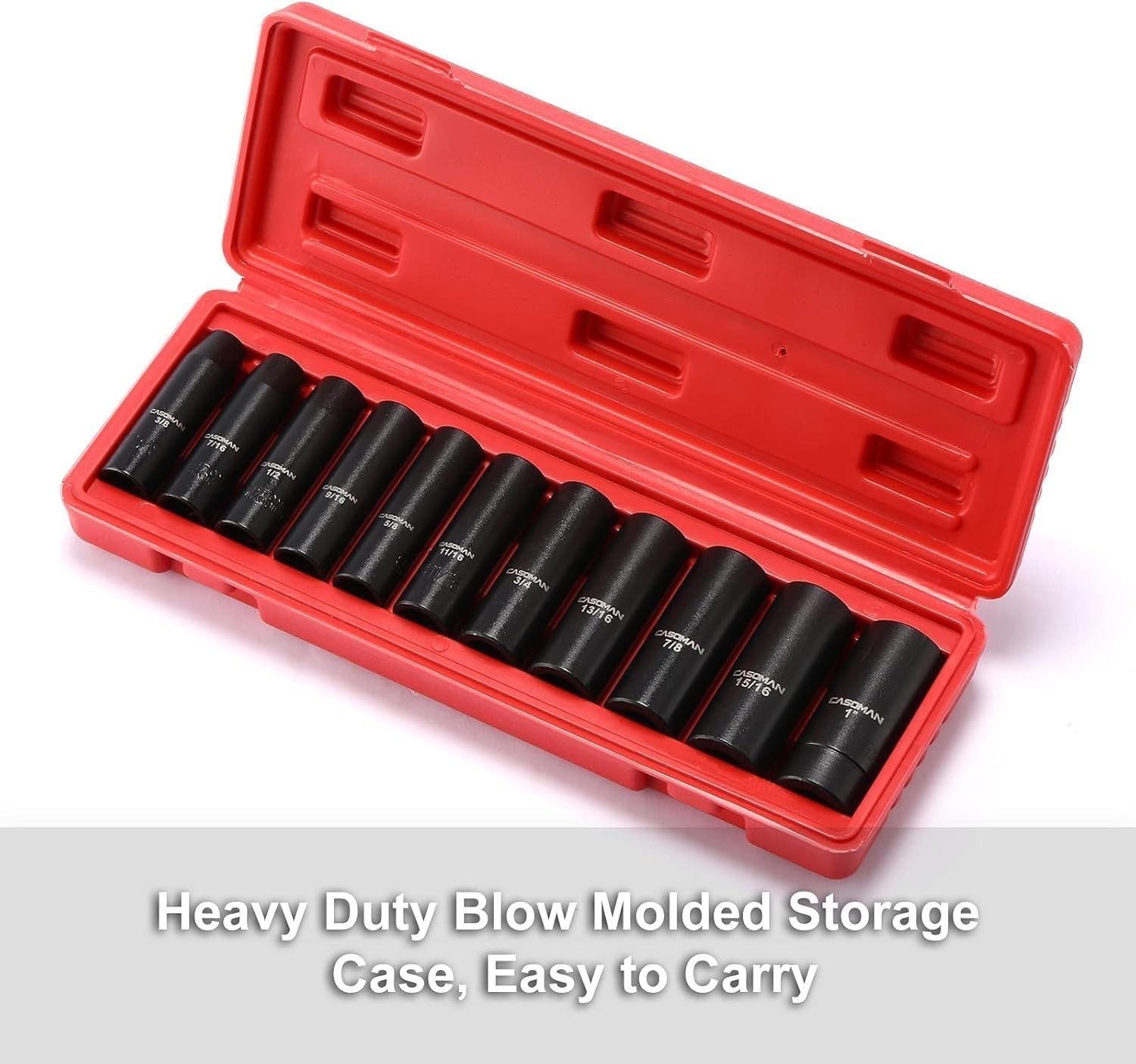 Professional Grade 11-Piece Deep Impact Socket Set – Corrosion-Resistant Finish