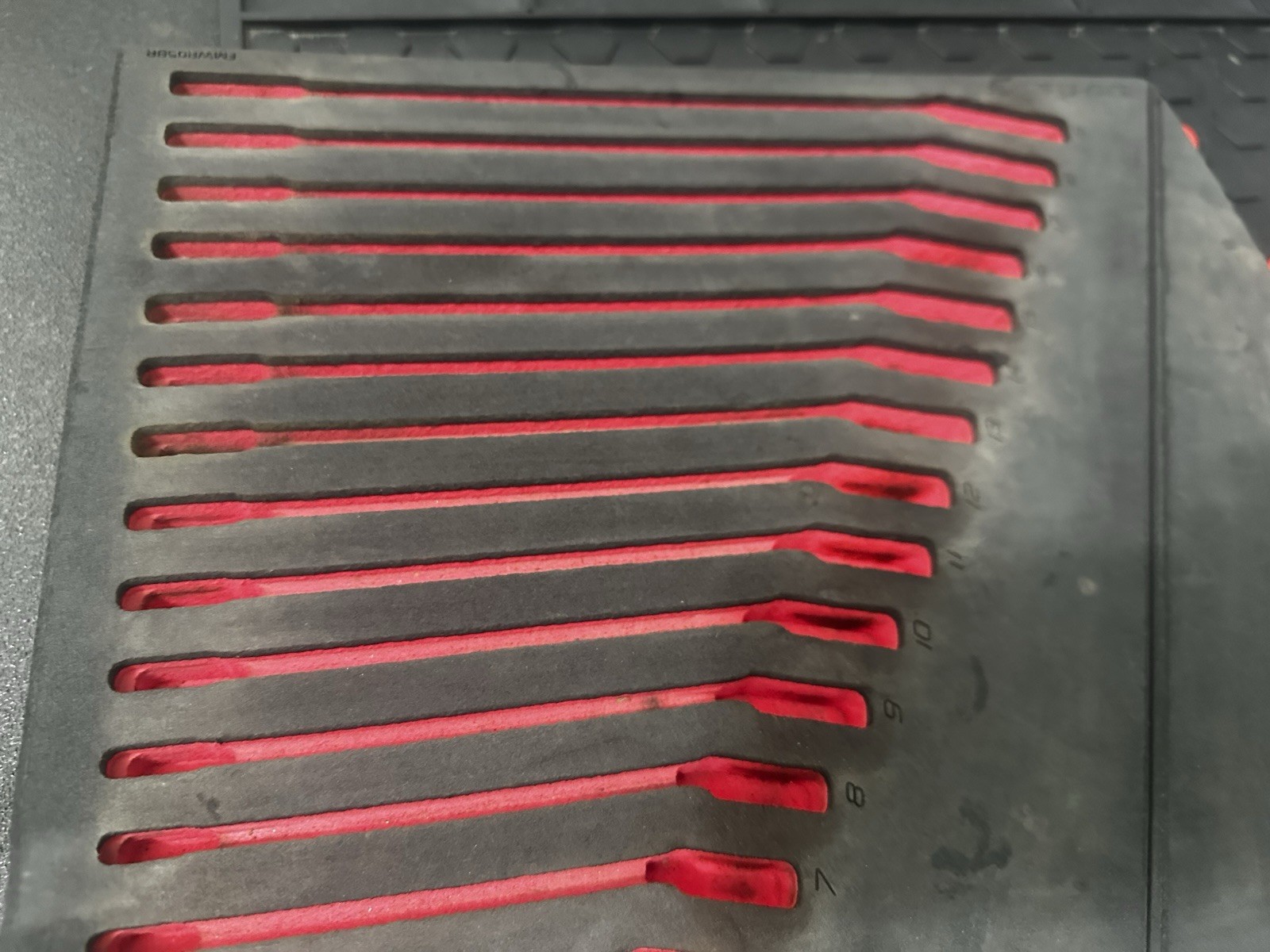 Snap-On Ratcheting Wrench Foam Organizer 6mm-19mm Metric FOAM ONLY