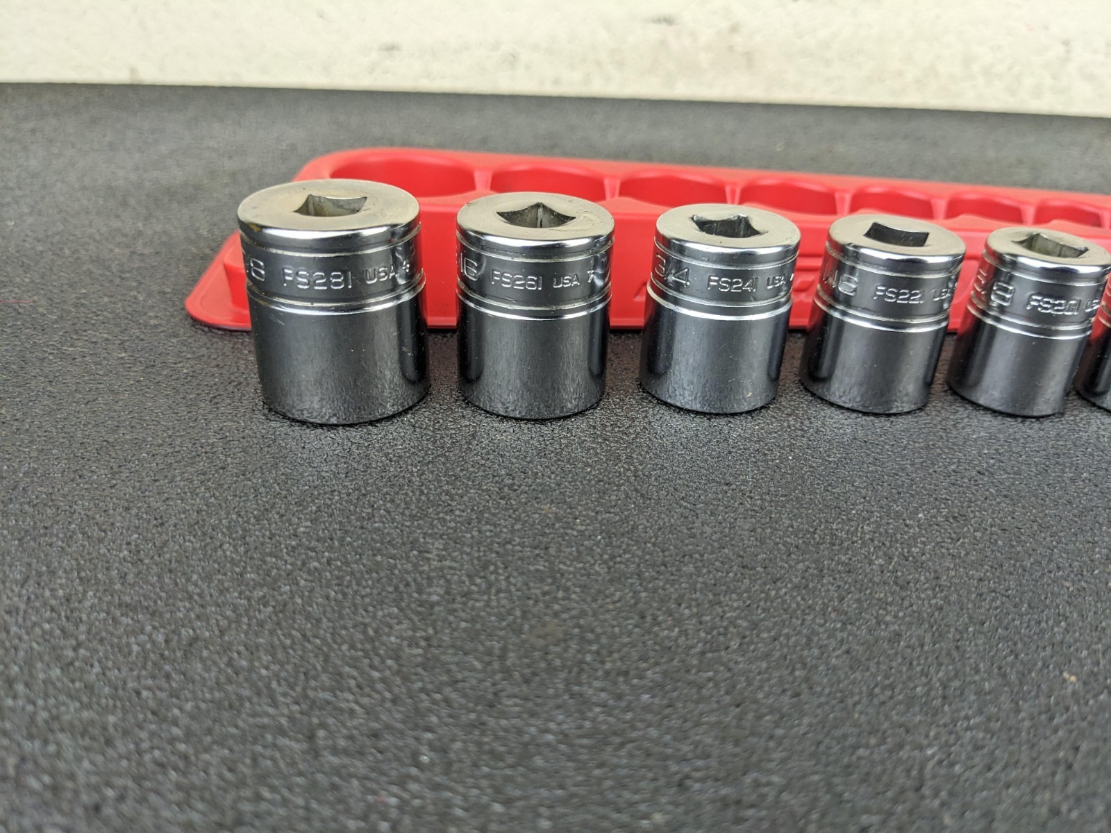 #bp369 Snap-On Tools 211FSY 11pc 3/8″ Drive 6-Point SAE Drive Shallow Socket Set