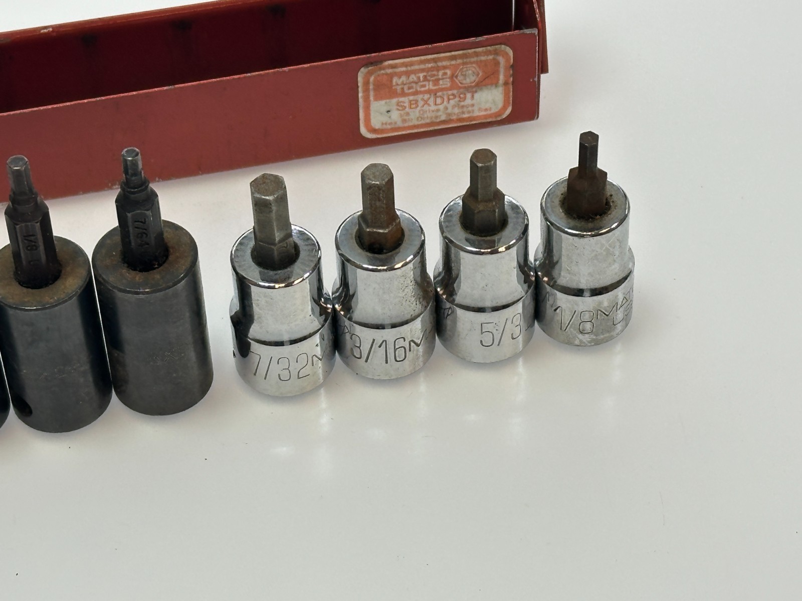 🇺🇸 Matco Tools USA 10pc SAE Hex Bit Socket Driver Set, Impact Regular Mix Lot