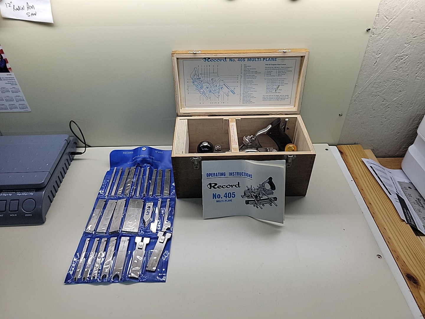 Record 405 Mulit Plane New Old Stock with Full Set of Cutters 1977 England