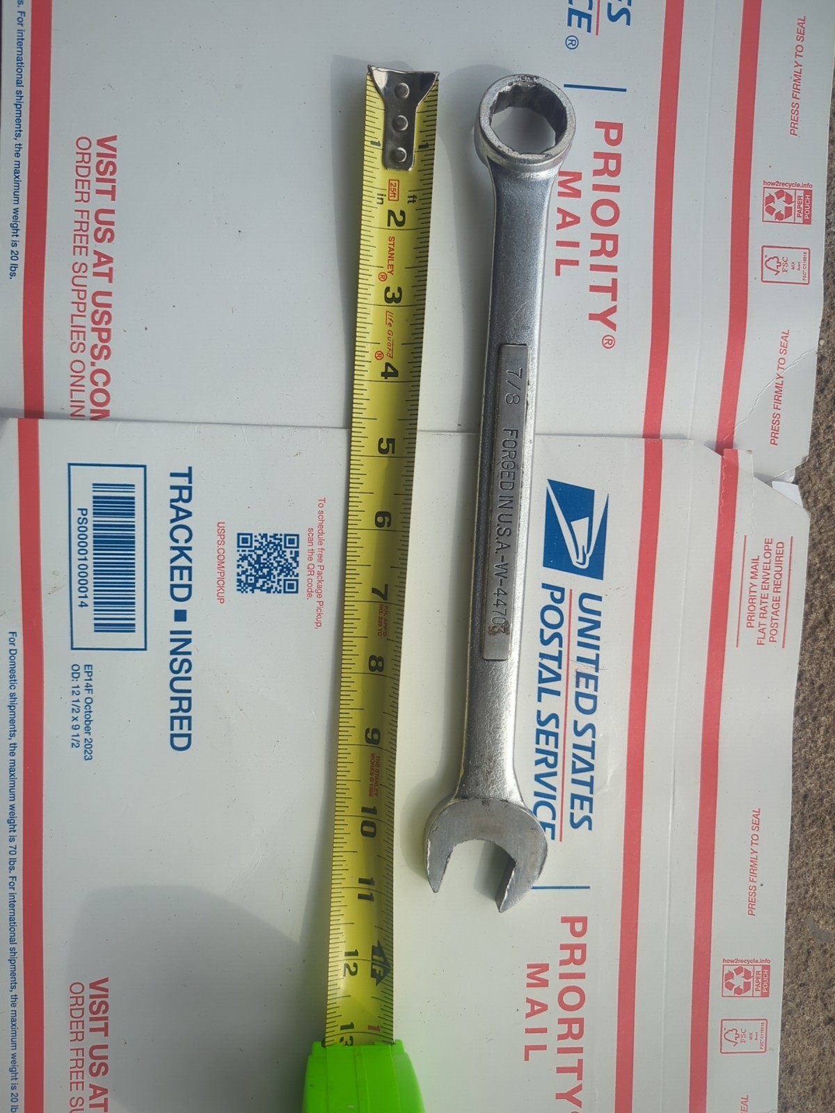 Craftsman 7/8 Inch Combination Wrench W 44703 Vintage USA