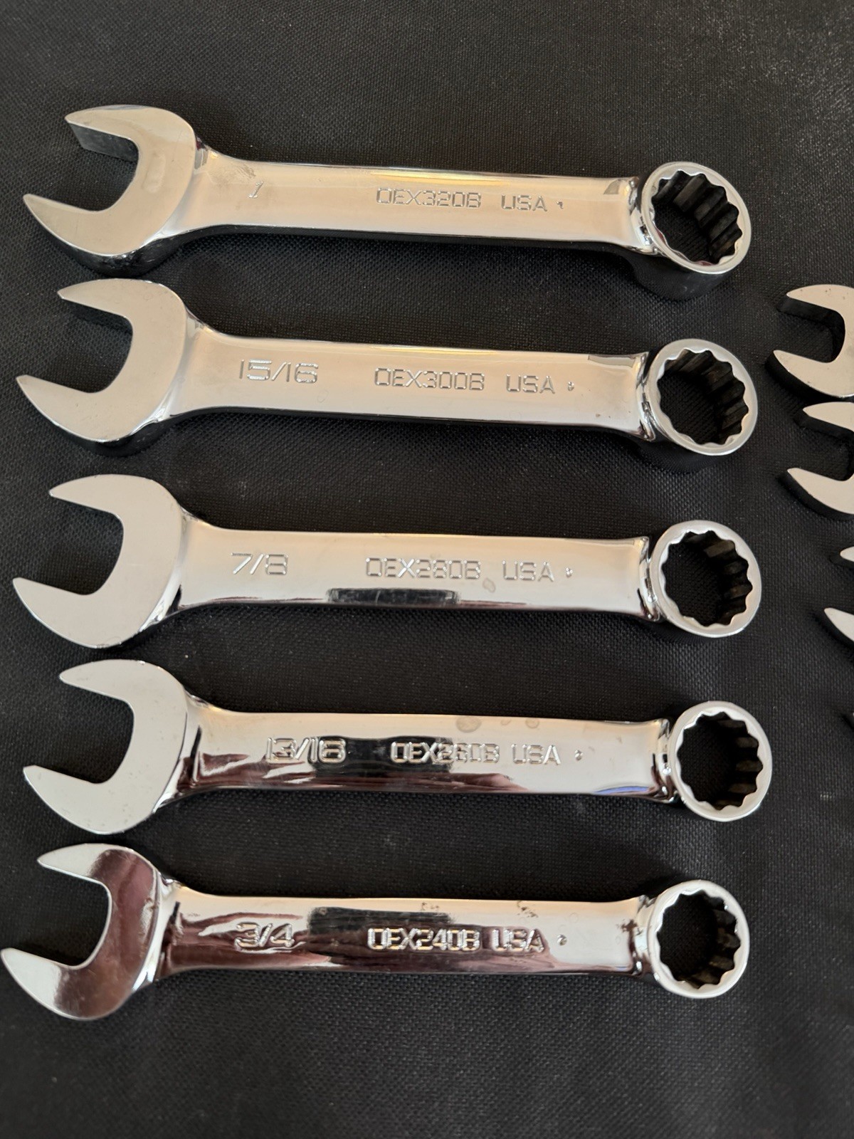 Snap On 12 Piece Stubby SAE Wrench Set 11/32 – 1 – OEX110B-OEX320B-OEX300B-OEXB