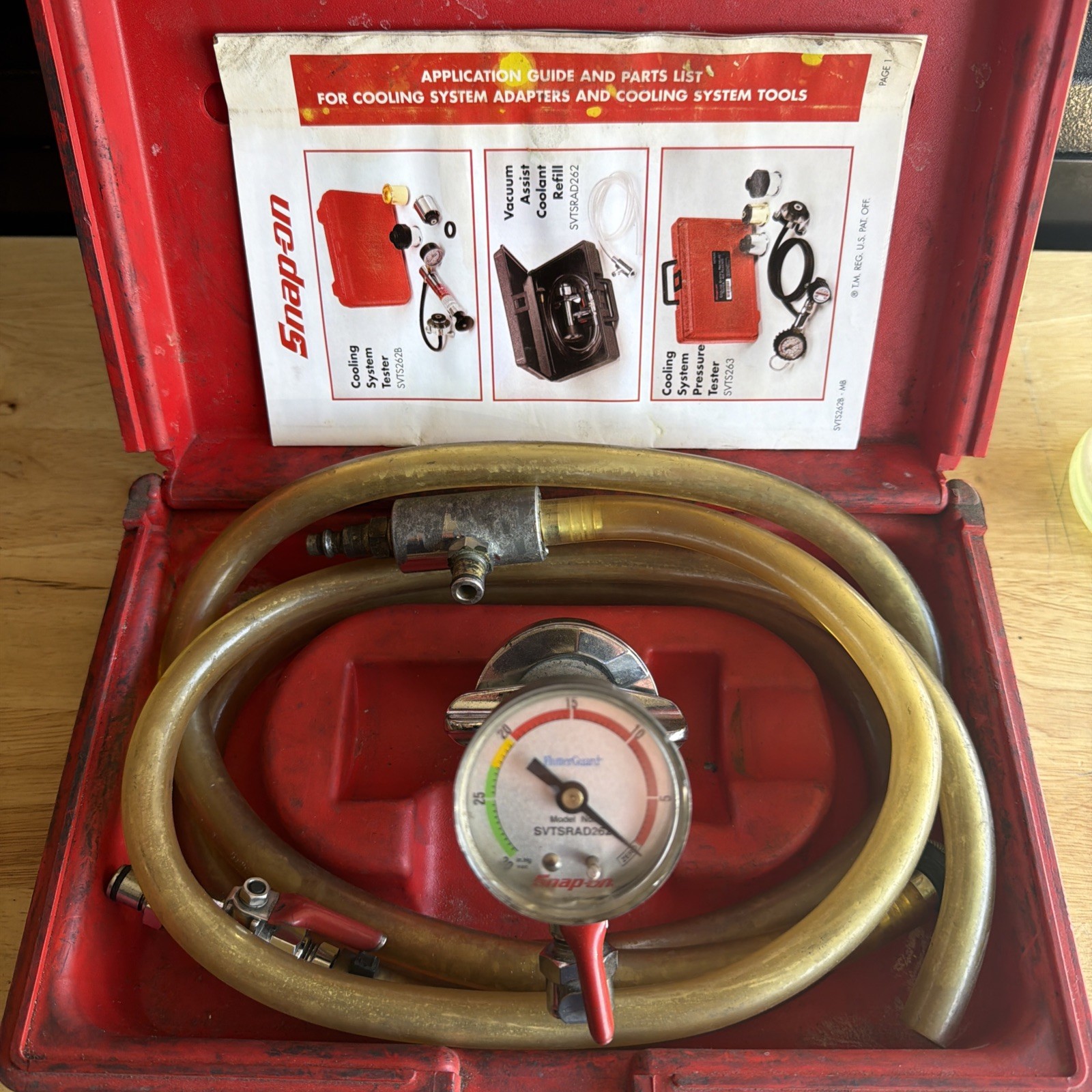 Snap On Tools Vacuum Cooling System Filler SVTSRAD262